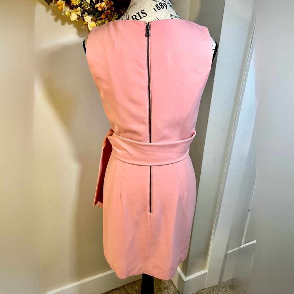 ALICE + OLIVIA Virgil Blush Pink Bateau Neck Tie Waist Dress Sz 4🧡 - Picture 6 of 11